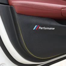 De Carbono fibra textura 4 Uds Anti-Protector de arañazos cubierta de la etiqueta engomada para BMW F20 F34 F30 estilo de coche accesorios