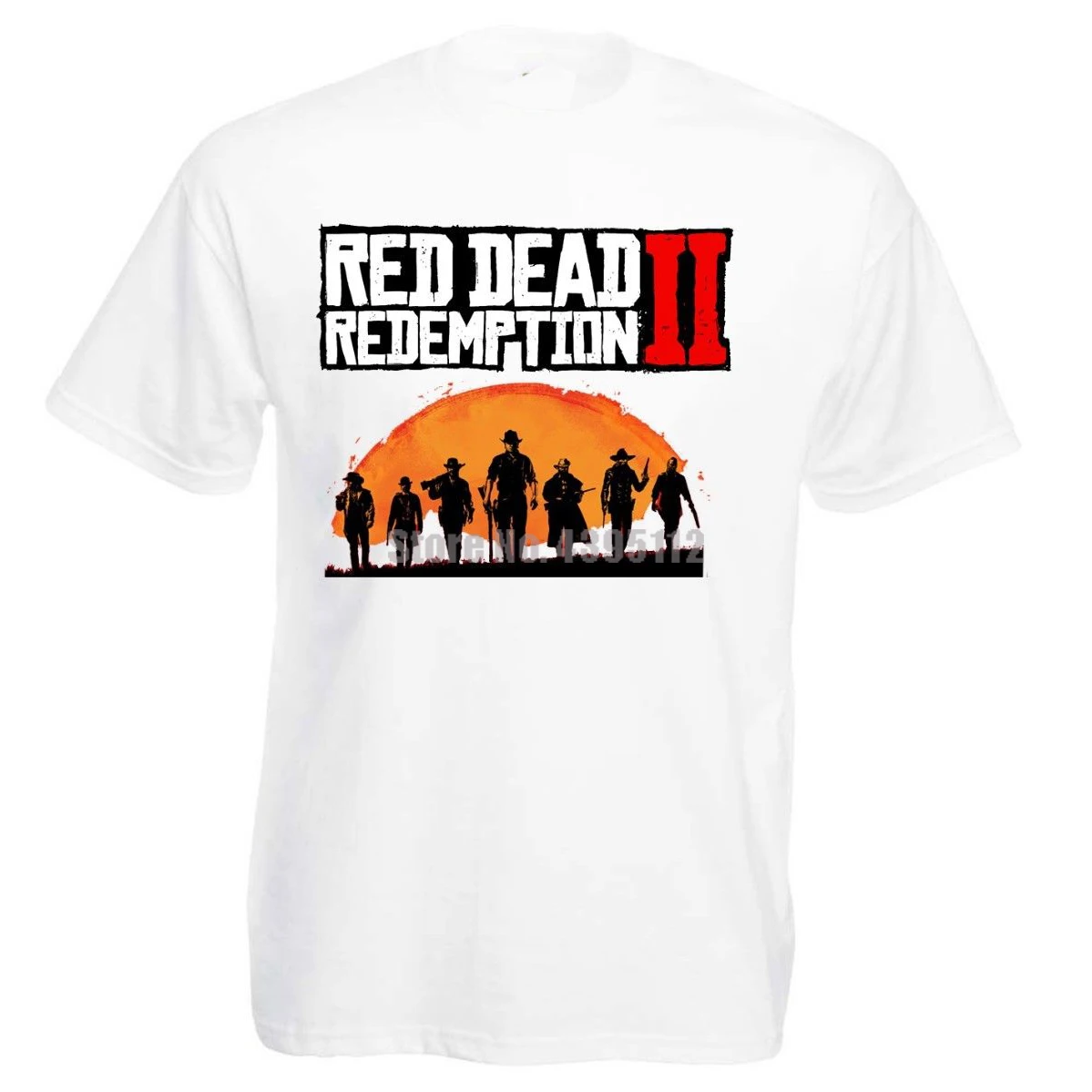 Футболка с логотипом Red Dead rede2 Rockstar для видеоигры Ps4/Xbox Sunset | Женская одежда