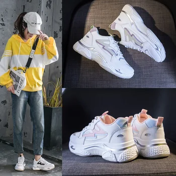 

Exceed Fire Real Sneakers Woman 2020 Season Reflect Light Sneakers Schoolgirl Joker Original Old Casual Shoes