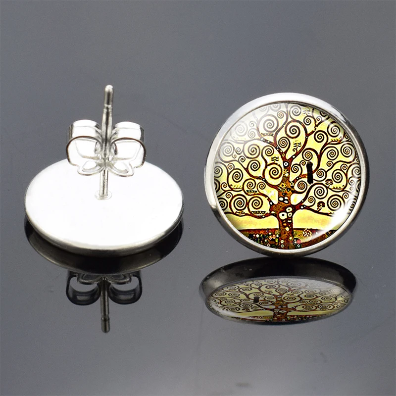 Женские серьги гвоздики Древо жизни|earrings tree of life|tree life earringsearring |