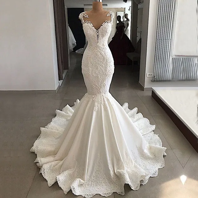 Romantic-Mermaid-Wedding-Dresses-2018-Sexy-Sheer-Back-Beaded-Lace-Bride-Real-Saudi-Arabia-Ivory-Wedding.jpg_640x640