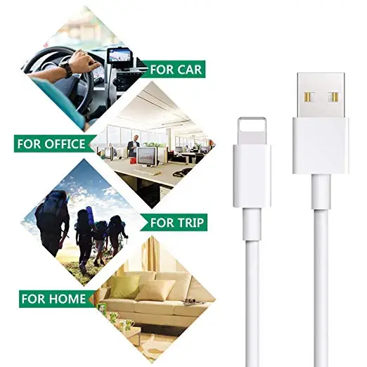 Кабель Deekite type C, кабель освещения, кабель быстрого зарядного устройства Micro USB, кабель для передачи данных, совместимый с iPhone Galaxy S10 S9, Pixel и многое другое
