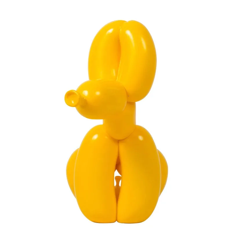 Выпуск американского искусства Jeff Koons блестящий шар фигурка собаки Смола ремесло воздушные шары статуя собаки подарок на день Святого Валентина