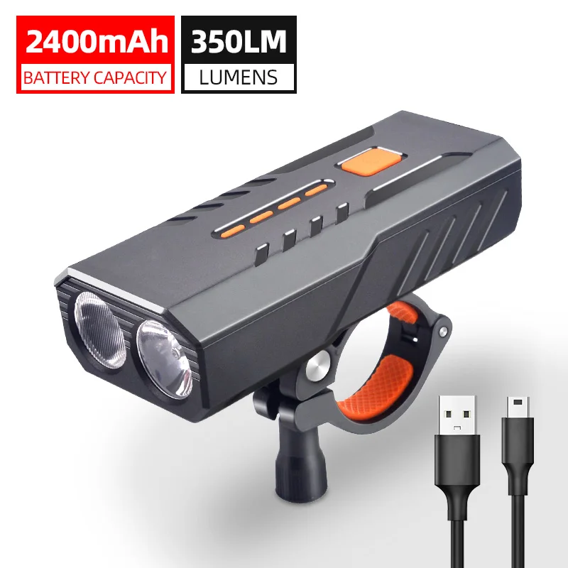 

2400mAh 5000mAh Bike Light Waterproof LED Bicycle Front Light USB Rechargeable Headlight Flashlight Cycling Accessories