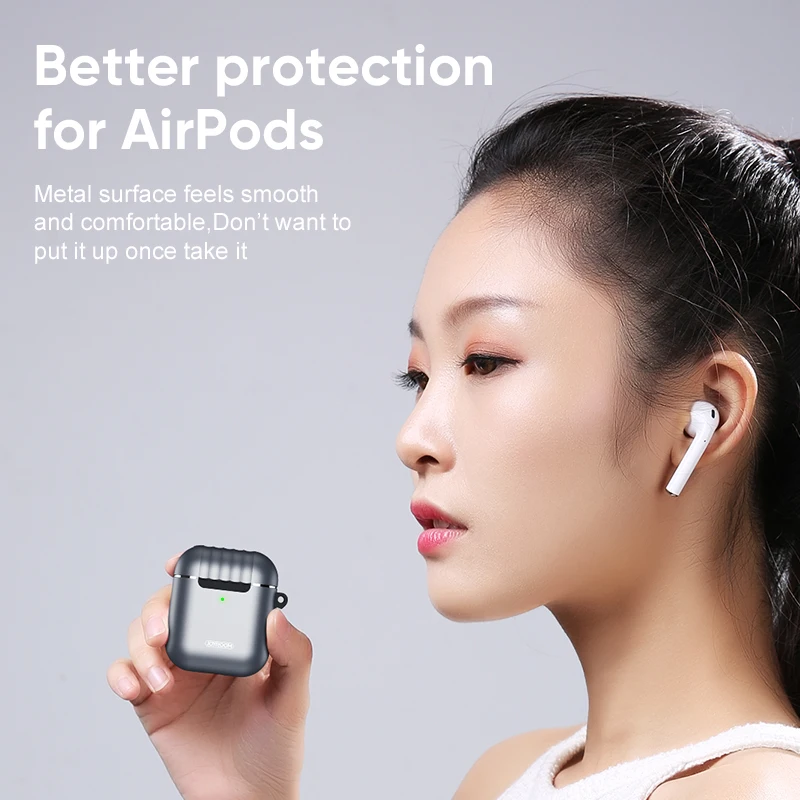 JOYROOM металлический чехол для наушников sillicone защитный чехол для airpods1/2