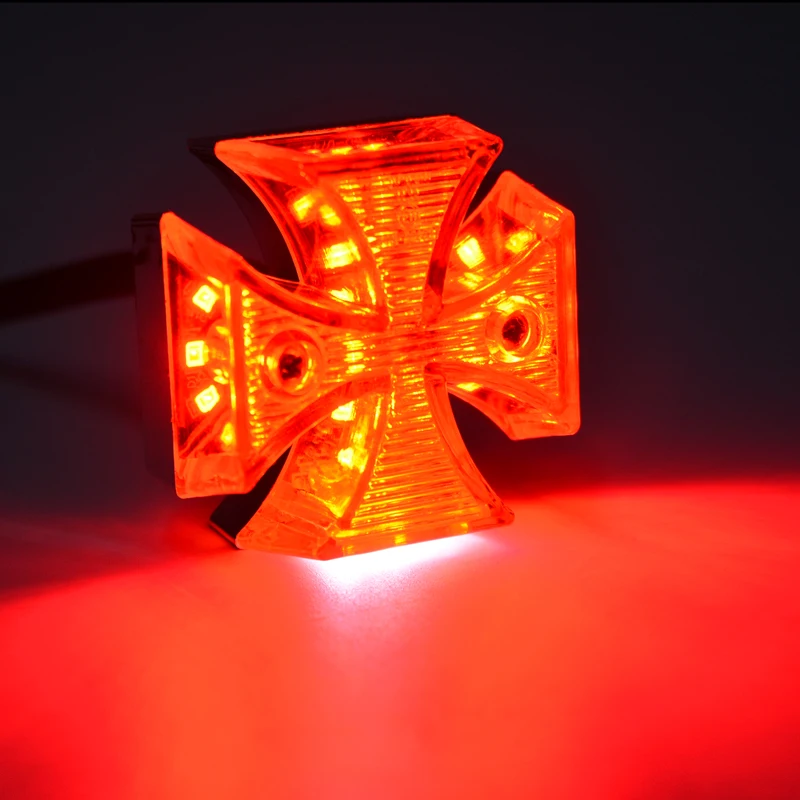 Black Templar Cross Maltese Taillight Brake Light For Honda VTX 1300 C R S RETRO
