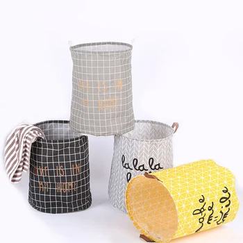 

New Waterproof Folding Cloth Dirty Clothes Toys Storage Bucket Laundry Basket Washing Hamper With Handle