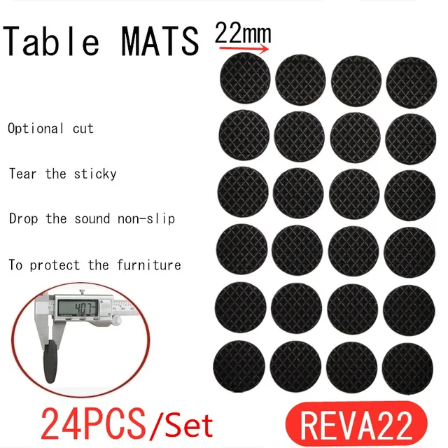 Furniture Chair Leg Pads Soft Thickening Bumper Self Adhesive Anti Slip Mat Damper For Table Protector Hardware 1/2/6/15/24PCS REVA22