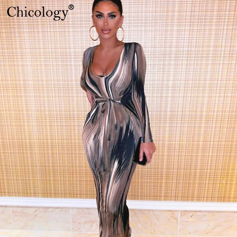 Chicology краситель для галстука волна принтом принт зашнуровать миди платье платья