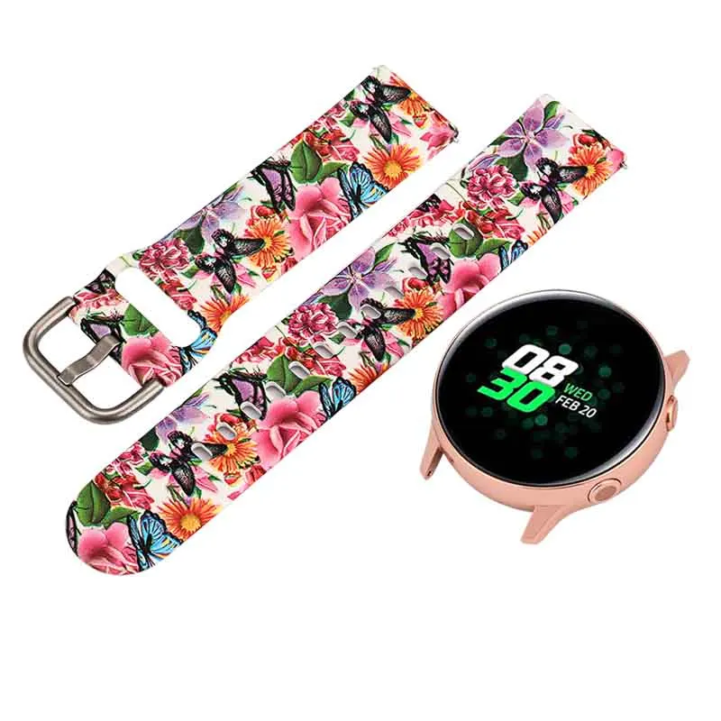 G Браслет ремешок для Huami Amazfit bip Youth Correa наручные часы ремень для samsung Galaxy Active 42 мм gear S2 Garmin Vivoactive Band - Цвет: G