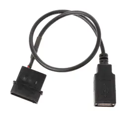 30 см PC внутренний 5V 2-контактный IDE/SATA Molex USB 2,0 Тип женский Мощность Кабель-адаптер