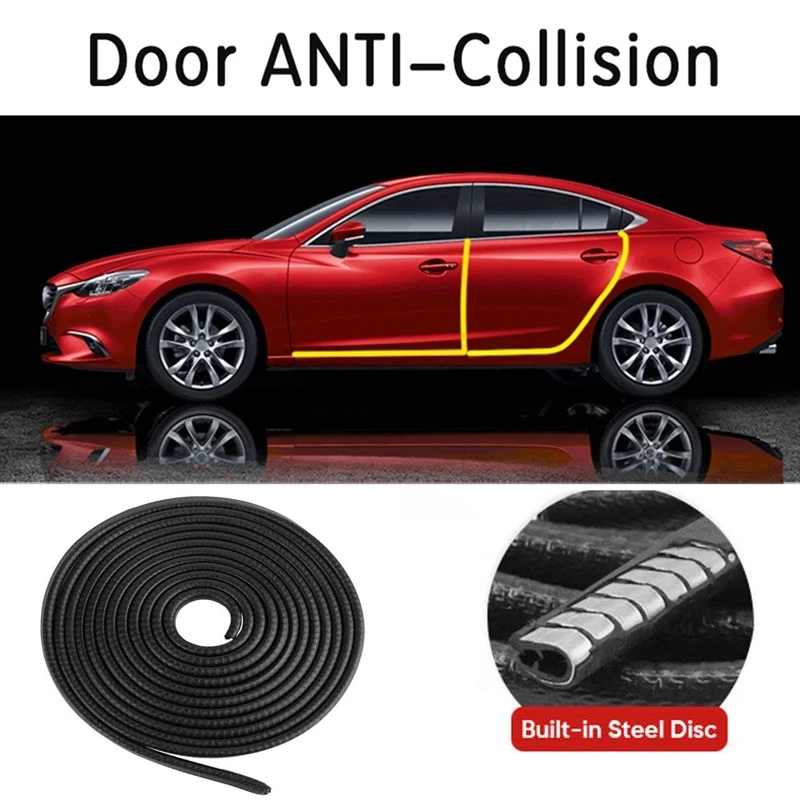 

Automobile Universal 5M Door Anti-Collision Strip Bumper Protection Strip Edge Anti-Scratch Protection Shape