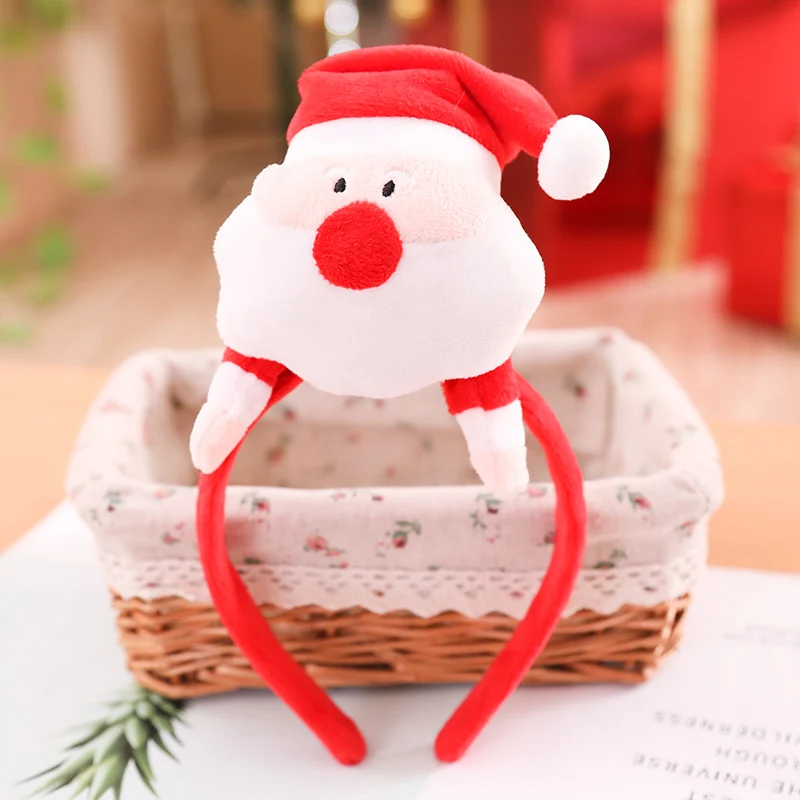 Креативный каваи Санта, снеговик, лось, Сосновая Мягкая кукла игрушка резинки для волос для девочки Рождественский подарок - Цвет: snowman