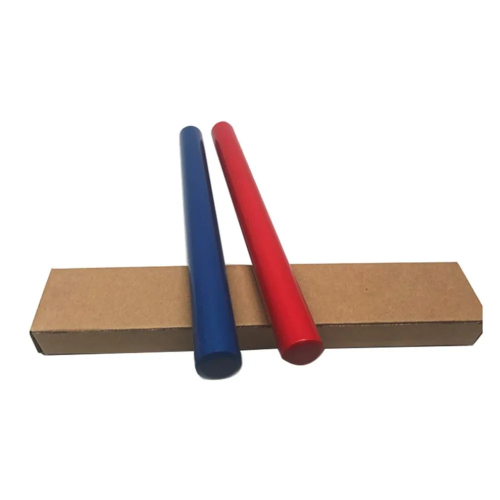 Orff World деревянная перкуссия ручка инструмента для детей раннее образование красная и синяя пара Ритм палочки музыкальная игрушка в подарок