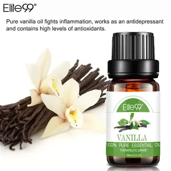 

Elite99 10ml Vanilla Pure Essential Oils Aromatherapy Diffusers Essential Oils Massage Relieve Stress Oil Help Sleep Air Fresh