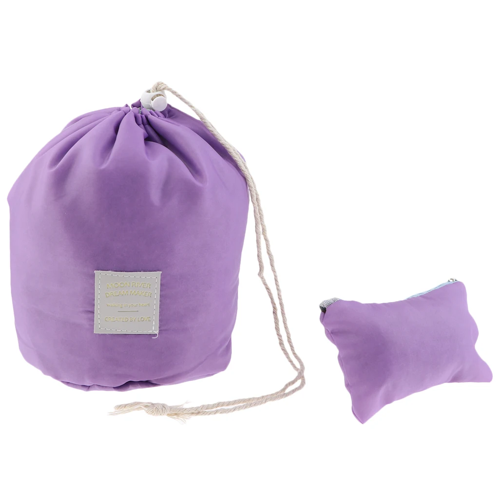 Waterproof Drawstring Bucket Pouch Toiletry Bathroom Tote Bag for Makeups Women Jewelry Camp Cooking Supplies