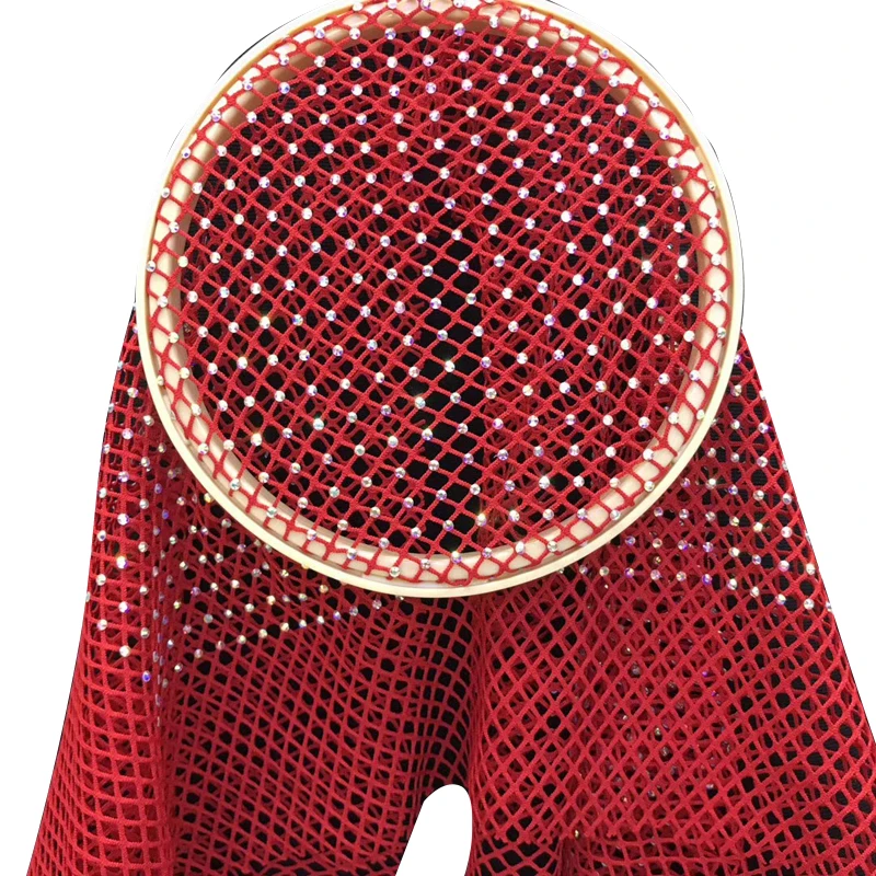 Тюль кружевная ткань в африканском стиле элегантная нигерийская с бриллиантами 5