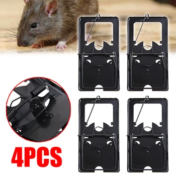 

4pcs Reusable Rat Catching Mice Mouse Traps Pest Control Mousetrap Bait Snap Spring Rodent Catcher