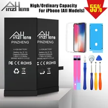 Phone-Battery PINZHENG High-Capacity 8-Plus Ce for 6S SE XR 5S 11-Pro XS 7