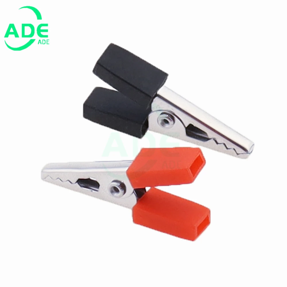 Red Black Alligator Clips Crocodile Terminal Test Electrical Battery Crocodile Clamp 35mm