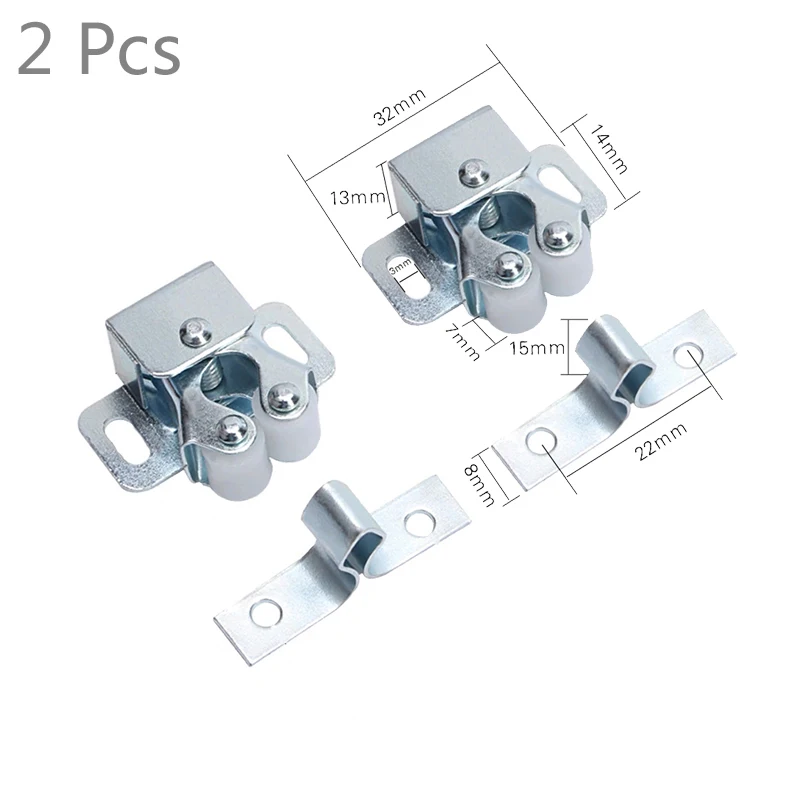 2 шт Дверной доводчик стопор магнит Буфер Заслонки шкаф ловит держатель с винтами шкаф аппаратная фурнитура мебельная фурнитура - Цвет: silver 2pcs