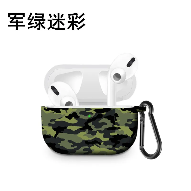 Камуфляжный силиконовый чехол для Apple Airpods Pro TWS беспроводные bluetooth наушники