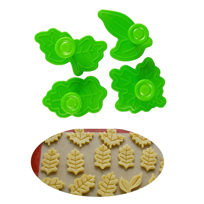 Форма листа пластиковый набор резаков для печенья кондитерский торт форма для выпечки для печенья пружина для принтера Плунжерные Инструменты для выпечки украшения торта инструменты