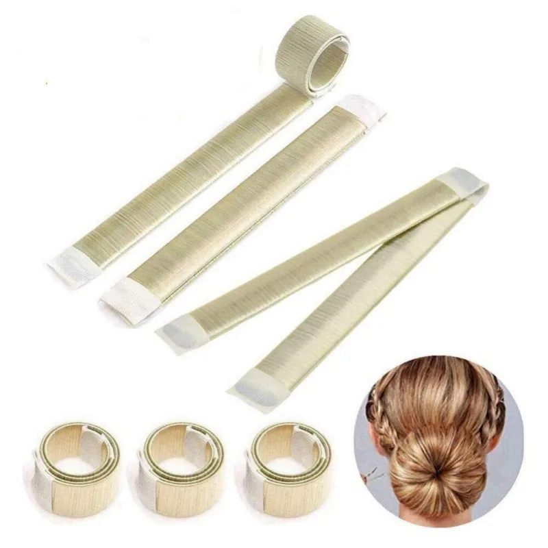 5Colors Women's Hair Bun Maker French Twist Hair Fold Wrap Snap Fashion Hair Band Accessory DIY Hair Styling