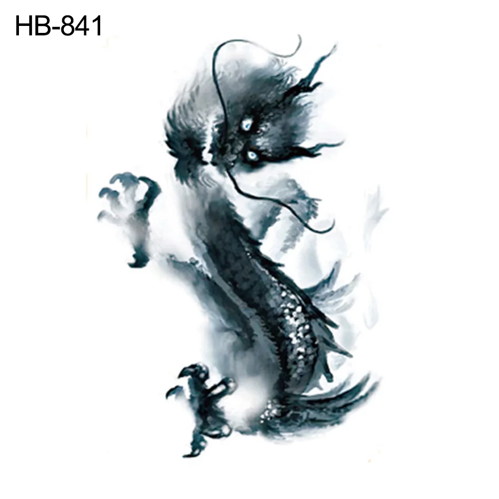 Cool Tiger Dragon Arm Shoulder водонепроницаемые временные фальшивые татуировки стикер переводная наклейка для воды боди-арт