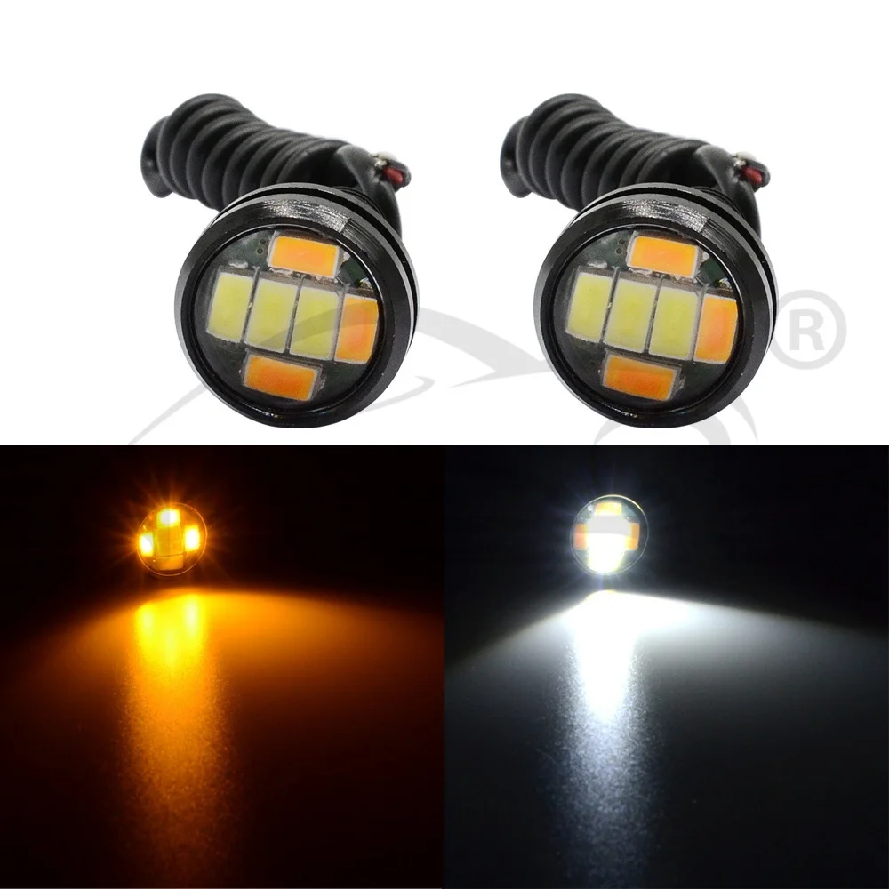 Hviero 23mm Eagle Eye 5730 6LED Light White Yellow Daytime Running Light DRL Spot light Signal Lamps Backup Car Motor Led Parking