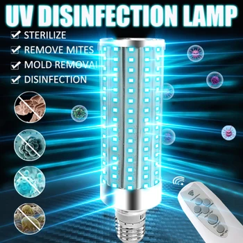 

2020 Newest 60W UV Germicidal Lamp UVC LED Light Bulb E26 E27 Base Ozone Free UVC Ultraviolet Corn Bulb Disinfection Sterilizer