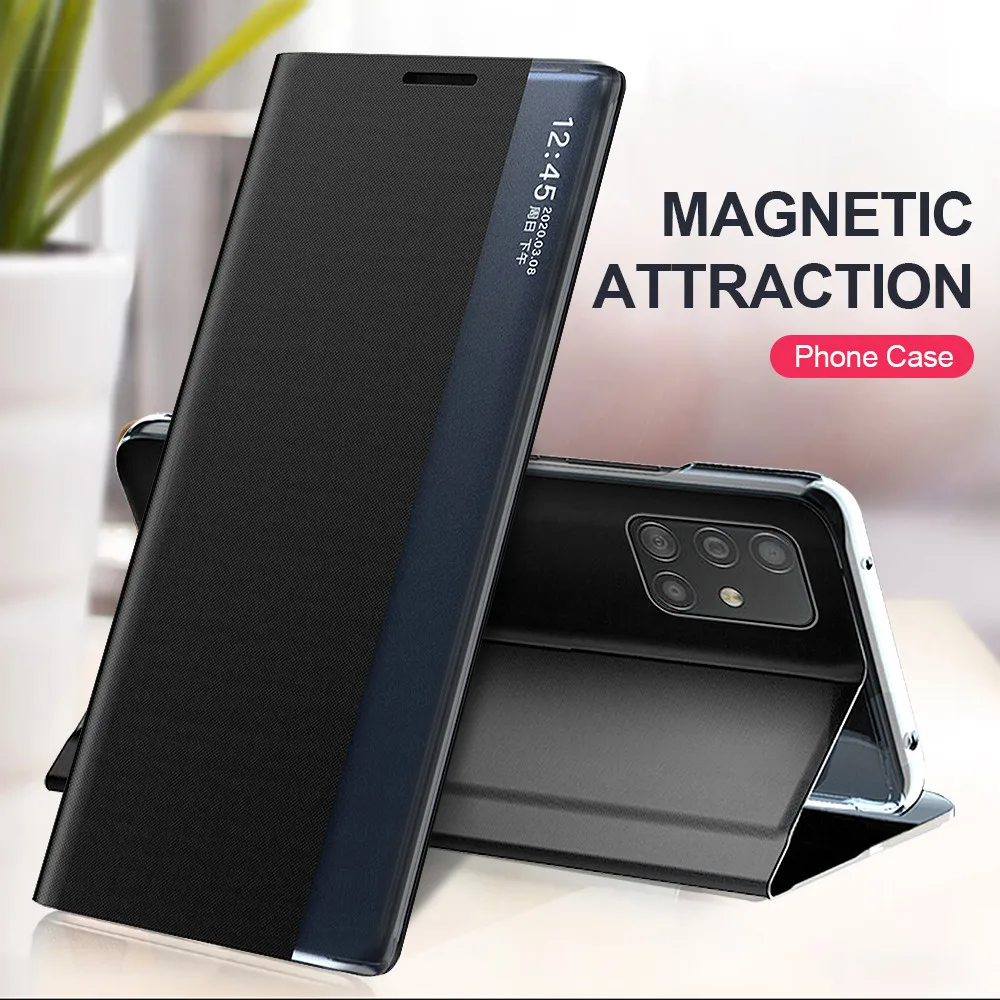 Магнитный флип-чехол для samsung galaxy a21s a51 a71 a31 a30 a50 s s20 Ultra s10 plus note 10 lite чехол-книжка с