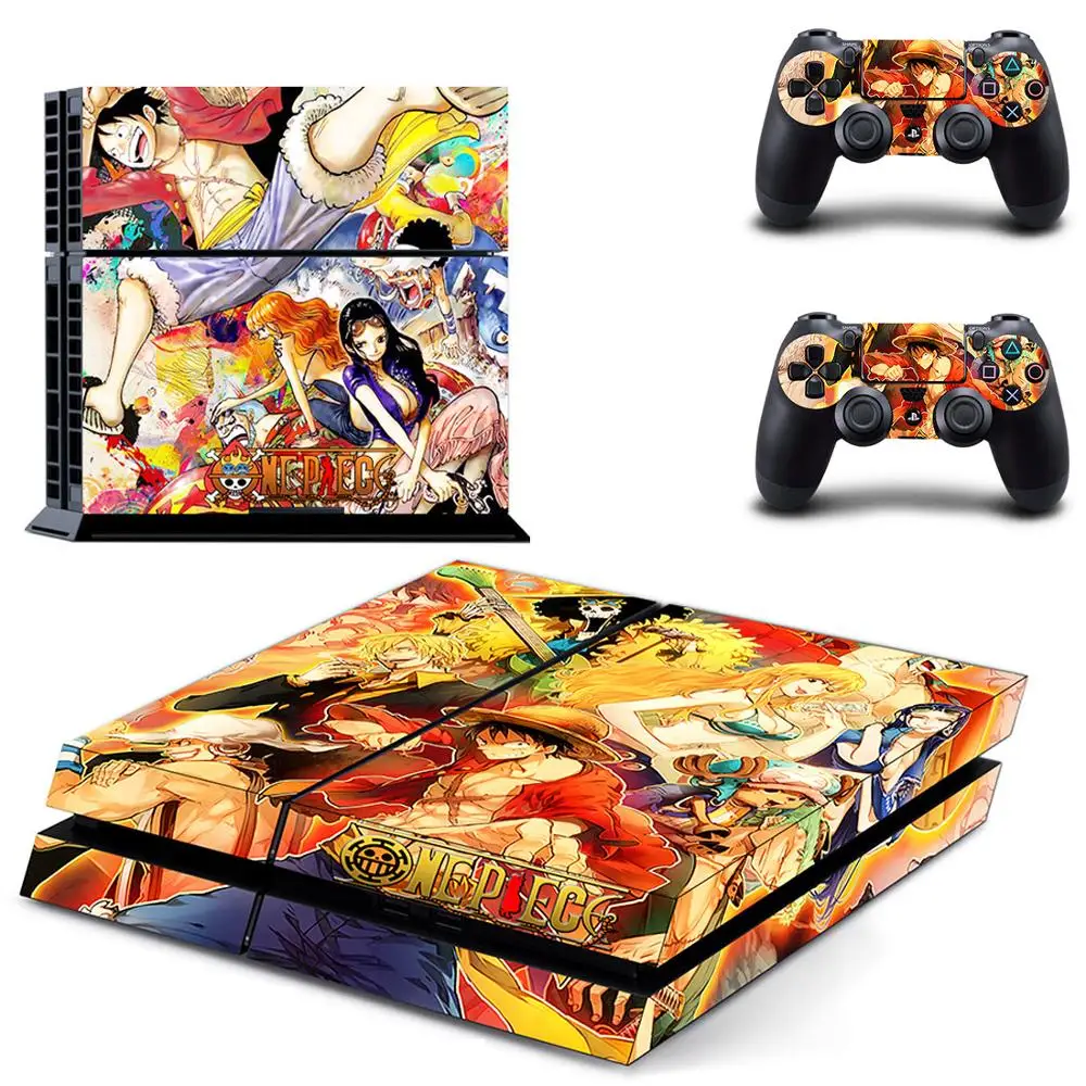 One piece Luffy PS4 наклейка s Play station 4 кожа PS 4 наклейка Наклейки Обложка для playstation 4 PS4 консоль и контроллер Кожа винил - Цвет: DPTM1090