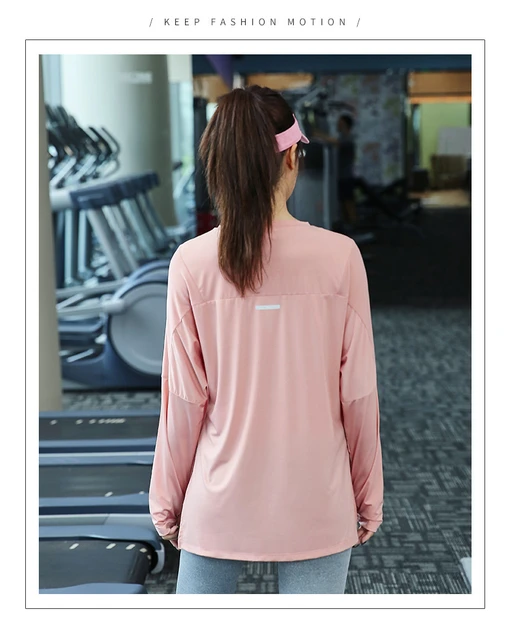 Plus Size L-4XL Long Sleeve Women Yoga Shirts Loose Gym Clothing Sportswear  Quick-Dry Fitness Shirts Sport Yoga large Crop Tops - AliExpress