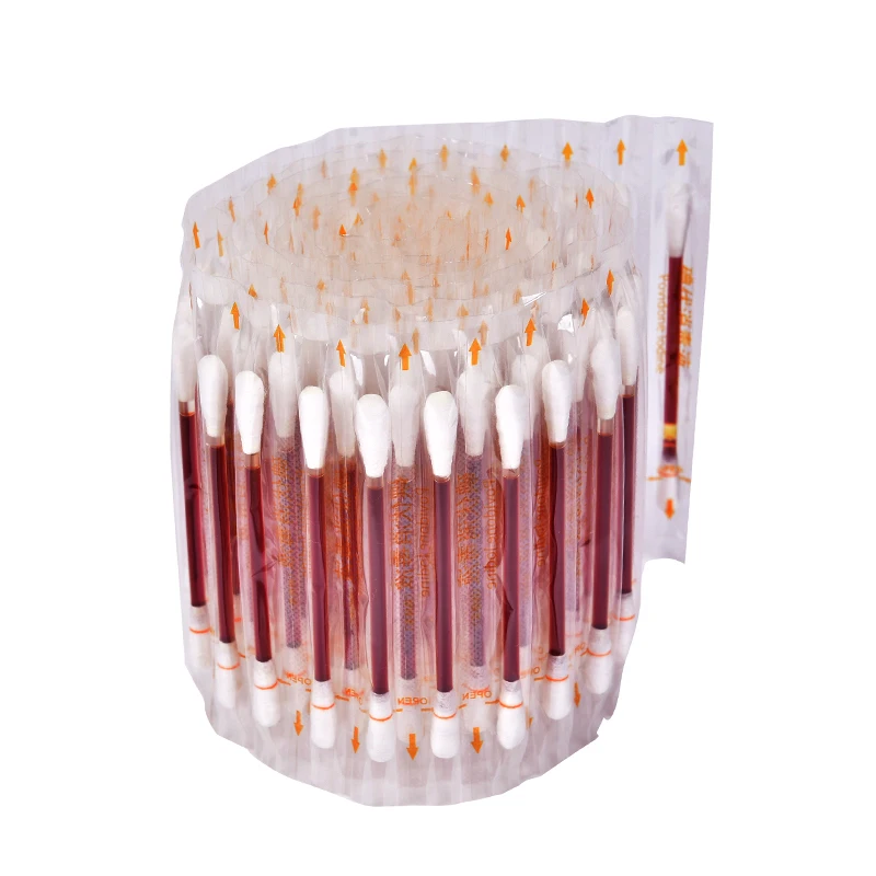 100pcs Disposable Medical Iodine Cotton Stick Disinfected Swab Climbing Wound treatment Aid Kit | Спорт и развлечения