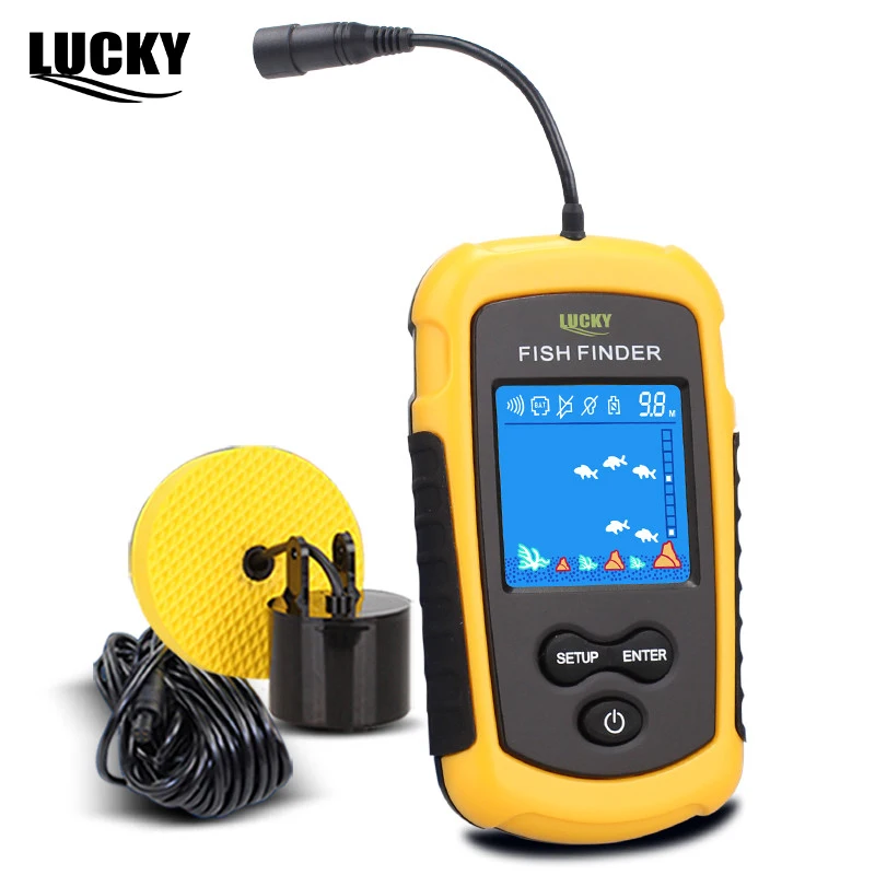 FFC1108-1 Alarm 100M Portable Sonar Fish Finders Fishing Lure Echo Sounder Fishing Finder Lake Sea