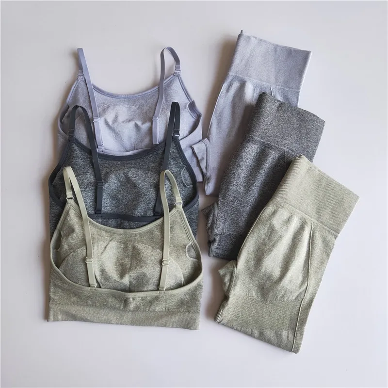 Комплект спортивный женский для фитнеса S/M/L/XL/XXL/XXXL/4XL нейлон + спандекс цвет в