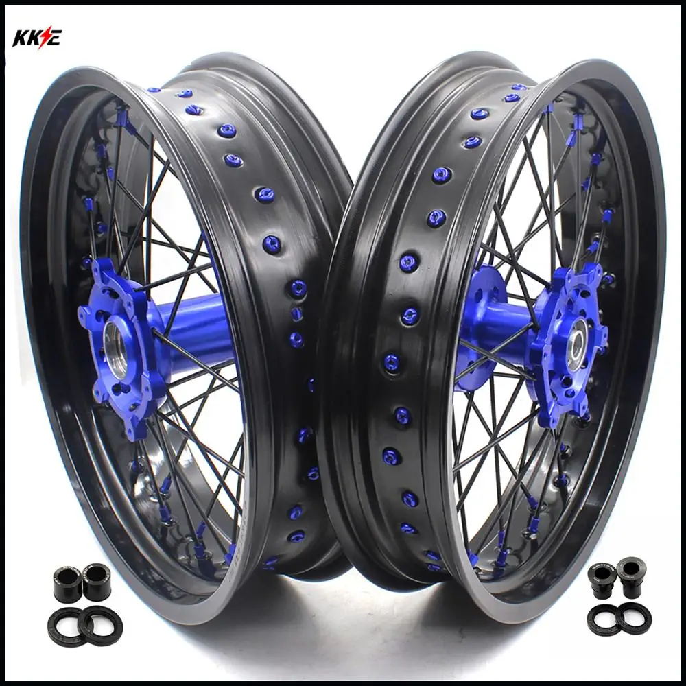3.5/5.0 SUPERMOTO WHEELS RIMS SET FOR SUZUKI DRZ400SM 2005 2018 DRZ400S