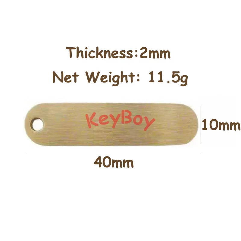 Brass Tag Key ring pendants (8)