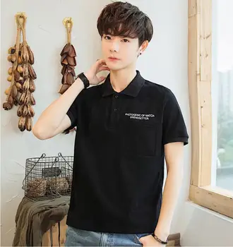 

ZNG 2020 Summer Men's Fashion 100%Cotton Short Sleeve Polos Shirts Male Solid Jersey Breathable Tops Tees Clothong