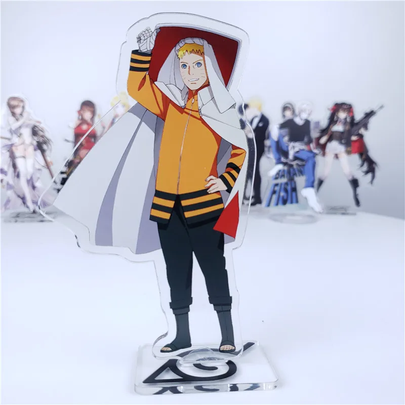 Anime Sasuke Sakura Kakashi Iruka action figure cosplay Orochimaru Hiruzen Shikamaru acrylic doll 15cm