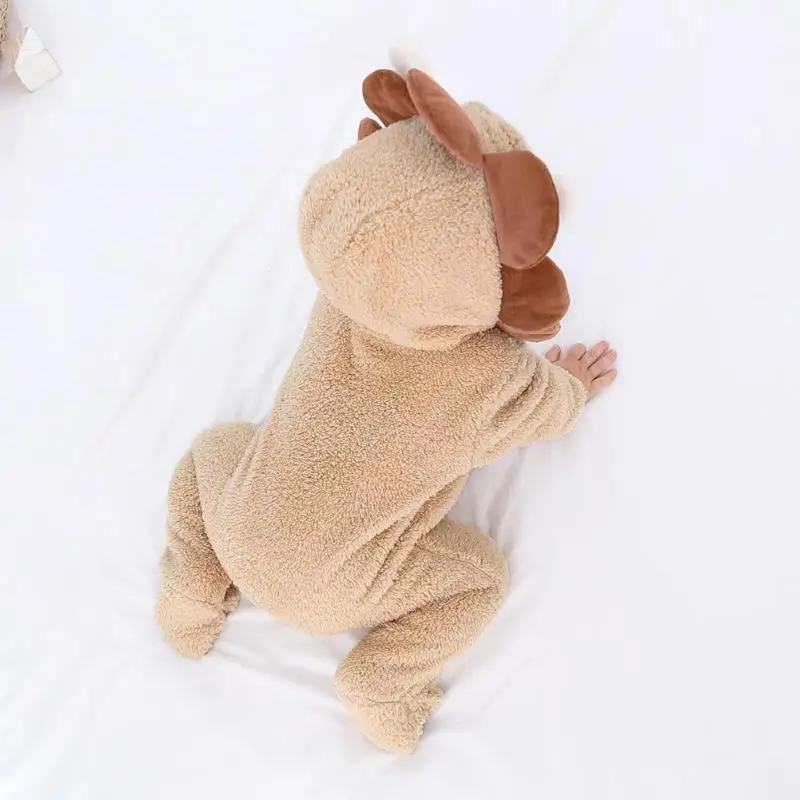 Newborn Baby Boys Rompers Coral Fleece Winter Warm Bebe Kid Clothes Long sleeve Baby girls clothing Animal Overall Baby jumpsuit