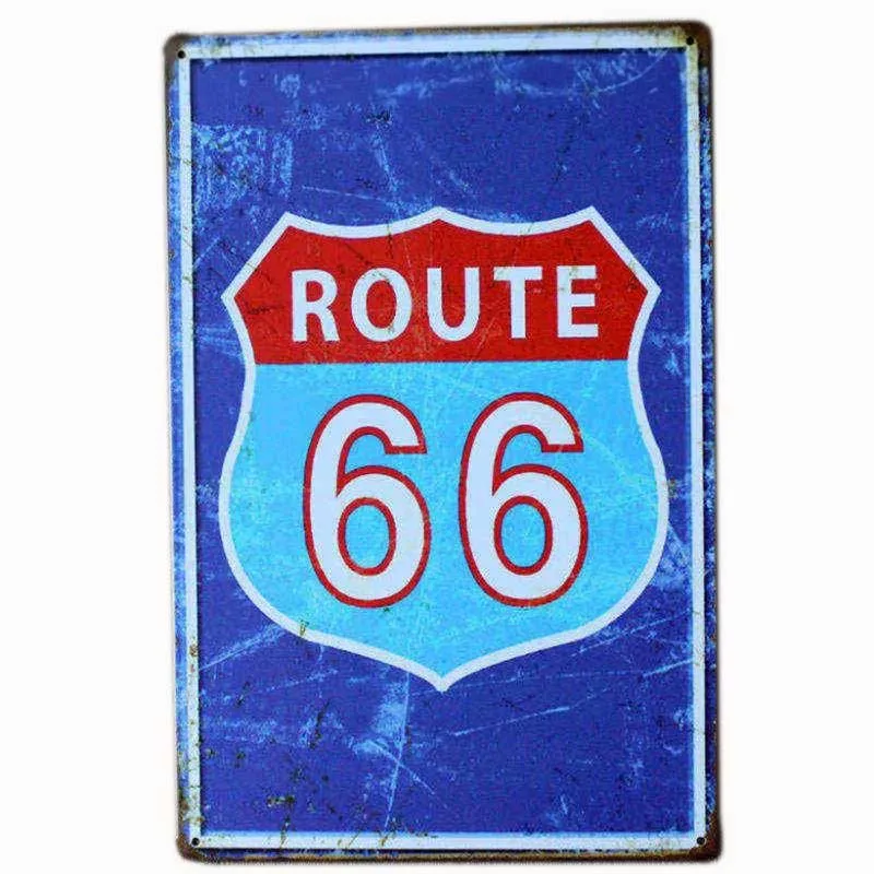 Route 66 знаки Decoracion ретро-табличка эмаль винтажные гаражные металлические дощечки плакаты Клубные Бар Декорации Декор для дома 20x30 см - Цвет: 06314