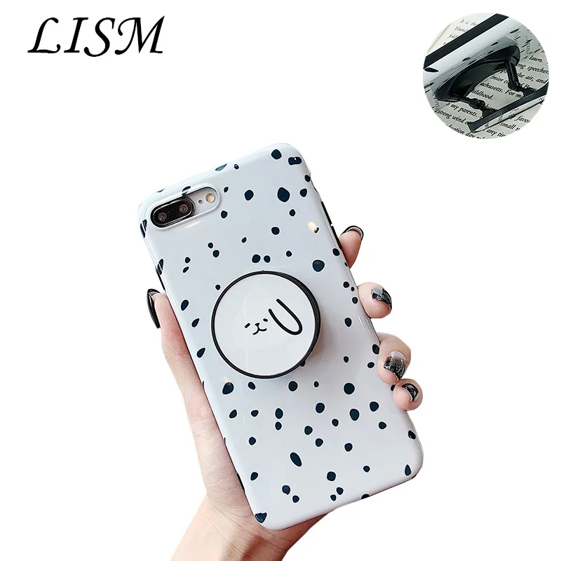 

Bracket cell Phone Case for iPhone 7 Plus XS Max XR soft TPU Cases for iPhone 6 X 8Plus Cover with Irregular wave points