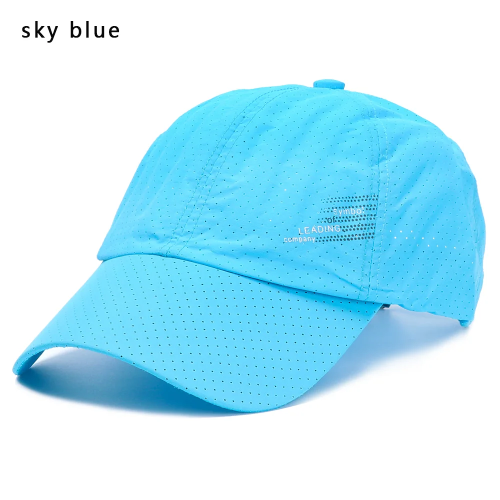 sky blue 1 шт., модная дышащая прочная новинка, женская и мужская сетчатая Кепка для отдыха, солнцезащитная Кепка, модные аксессуары, бейсбольная кепка для гольфа - Цвет: sky blue