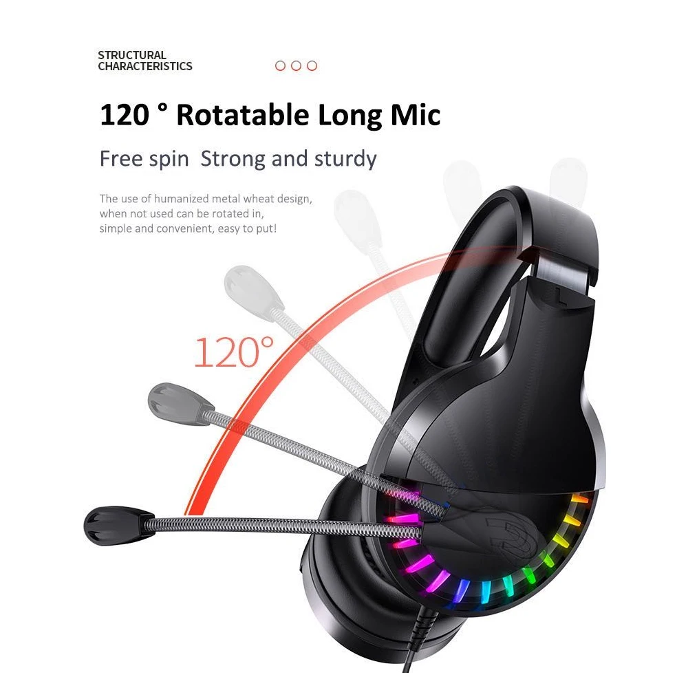 Wired Gaming Headphones Colorful Lighting Headset for PC With Microphone Headphone Stimulating battlefield Gaming Headset