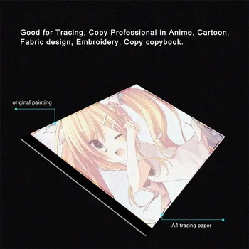 

LED Light Drawing Table USB Pad A4 Copying Board Adjustable Brightness Painting Pad LED Light Box Drawing Thin Pad