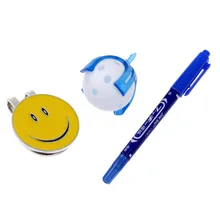 Гольф мяч Вкладыш-Шаблон Рисунок выравнивание набор инструментов с улыбкой лицо Шляпа Клип гольф-маркер шляпа кепки козырек клип Гольф аксессуары