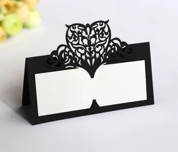 

100pcs/lot 10x10cm Laser Hollow Seat Card Nam Card Butterfly Sign In Desk Wedding Table Card
