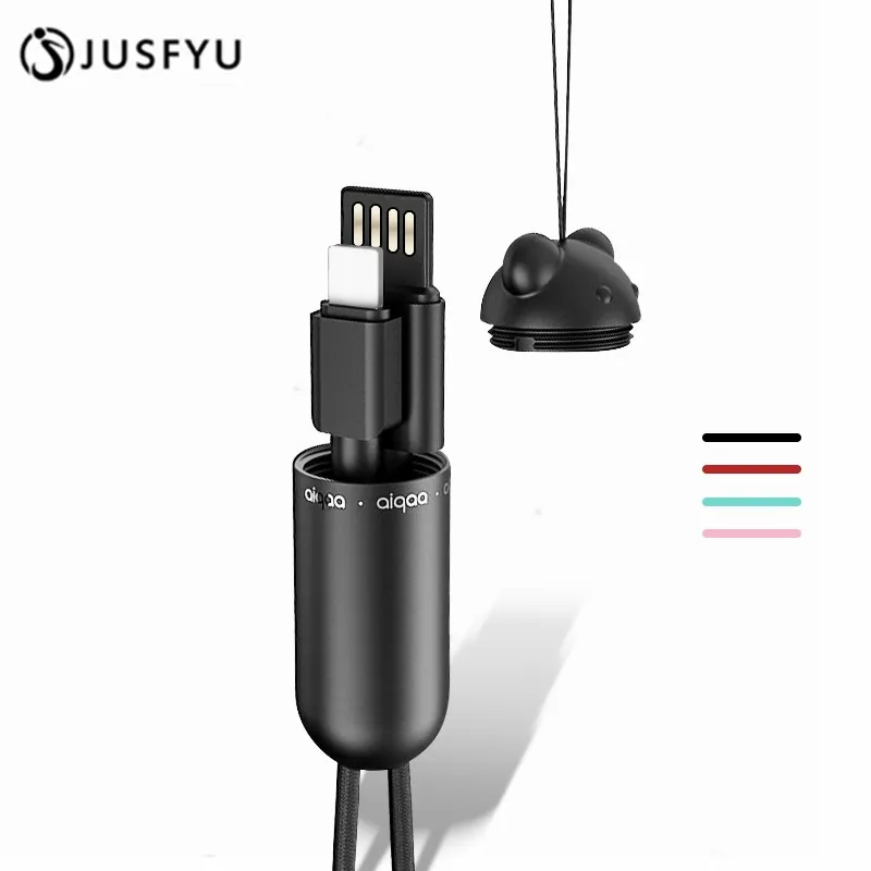 

Keychain USB Cable For iPhone Samsung Huawei Wire 3A Fast Charging Sync Type C USB Phone Cables Leather Portable For USB C Cable
